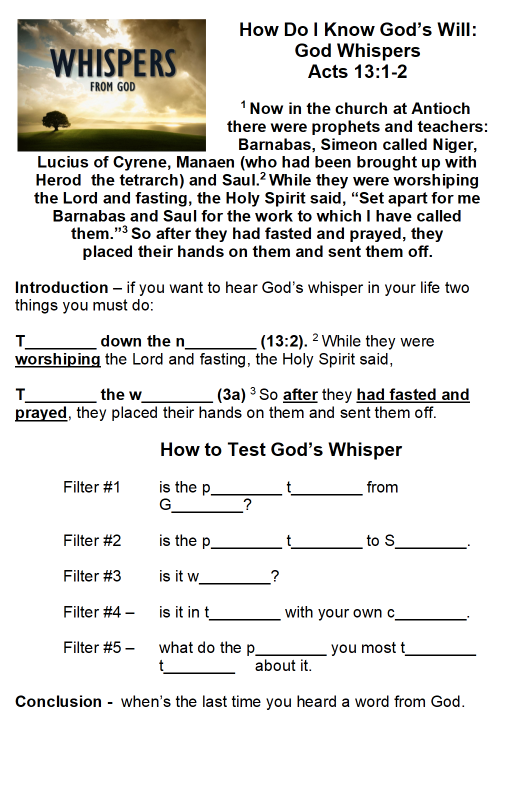 Sermon Outline for June 1, 2025